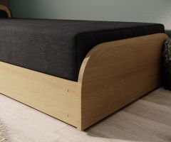 Čalouněná postel PARYS - Alova 04 - 80 x 190 - Bílá, levá ELTAP