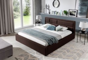 Čalouněná postel LATINA - Soft 11 - 200x200cm - Dřevo ELTAP