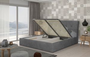 Čalouněná postel INGE - Monolith 84 - 140x200cm - Kov ELTAP