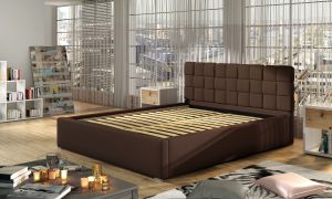 Čalouněná postel GRAND - Kronos 19 - 140x200cm - Dřevo ELTAP
