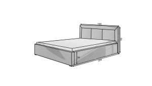 Čalouněná postel BELLUNO - Paros 05 - 160x200cm - Kov ELTAP