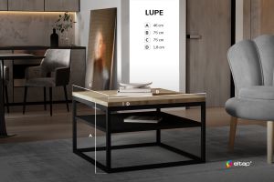 konferenční stolek Lupe - Sonoma ELTAP