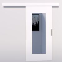 Posuvné dveře NELA - Bílá / zrcadlo - šířka 106cm ADRK