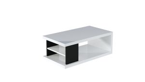 Konferenční stolek LENEA LUKE - Bílá / Černá - 110x41x60cm ADRK