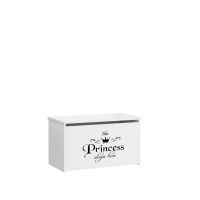 Box na hračky DARIA - Bílá - Princezna nápis ADRK