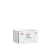 Box na hračky INGA - Růžová - Medvídek ADRK