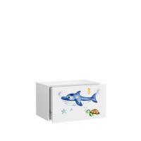 Box na hračky INGA - Bílá - Mořský svět ADRK