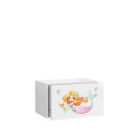 Box na hračky INGA - Bílá - Mořská panna ADRK