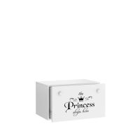 Box na hračky INGA - Bílá - Princezna nápis ADRK