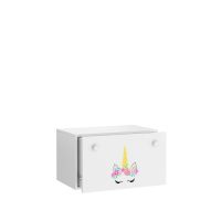 Box na hračky INGA - Bílá - Jednorožec ADRK
