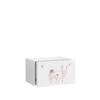 Box na hračky INGA - Bílá - Balerína s jednorožcem ADRK