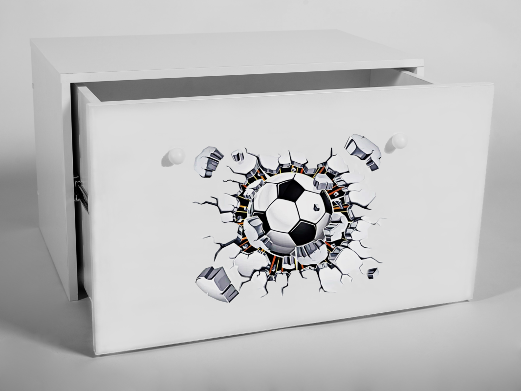 ADRK Box na hračky INGA - Bílá - Fotbalový míč