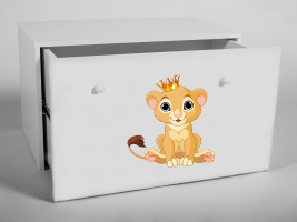 Box na hračky INGA - Bílá - Lví král