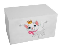 Box na hračky INGA - Bílá - Koťátko ADRK