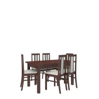 Jídelní set RODOS 59 - 1+6 židlí - Tmavý ořech ADRK