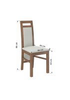 Jídelní židle RODOS K34 - Tmavý ořech ADRK