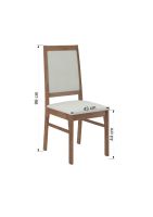 Jídelní židle RODOS K68 - Tmavý ořech ADRK