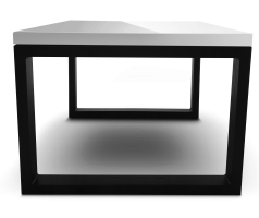 Konferenční stolek MOARTI Černá / Bílý lesk - šířka 60cm ADRK