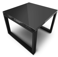 Konferenční stolek MOARTI Černá / Černý lesk - šířka 60cm ADRK