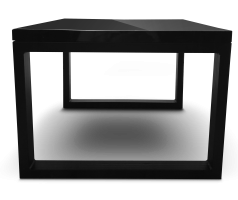 Konferenční stolek MOARTI Černá / Černý lesk - šířka 60cm ADRK