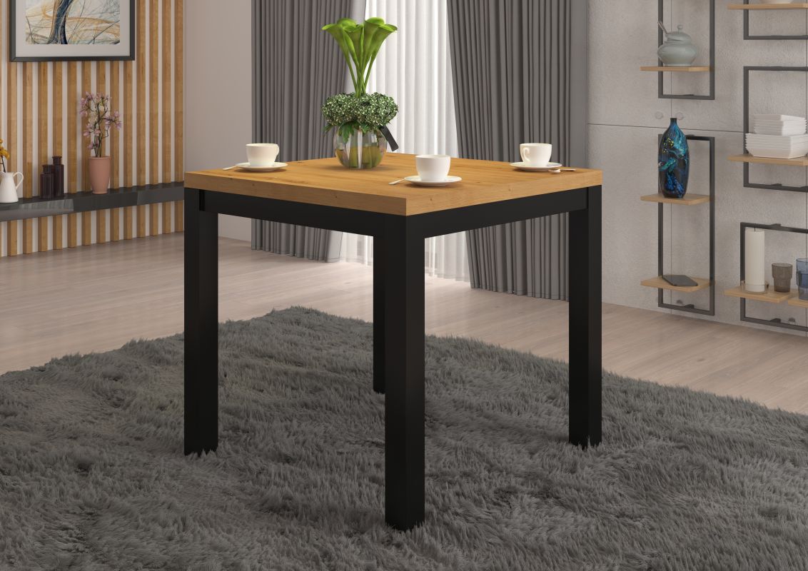 ADRK Konferenční stolek OLAF 1 - Artisan / Černá - šířka 80cm