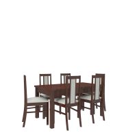 Jídelní set RODOS 52 - 1+6 židlí - Tmavý ořech ADRK