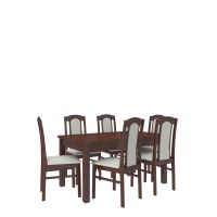Jídelní set RODOS 53 - 1+6 židlí - Tmavý ořech ADRK
