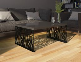 Konferenční stolek MAFEI - Černá / Černý lesk - šířka 100cm