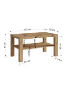 Konferenční stolek SVEN - Artisan / Černá - šířka 115cm ADRK
