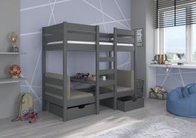 Patrová postel BART - Grafit - 80x180cm ADRK