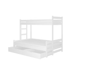 Patrová postel BENITO - Bílá - 90/120x200cm ADRK