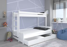 Patrová postel BENITO - Bílá - 90/120x200cm ADRK