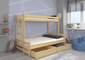 Patrová postel BENITO - Přírodní - 90/120x200cm