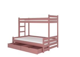 Patrová postel BENITO - Růžová - 90/120x200cm ADRK