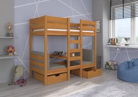 Patrová postel s matracemi BART - Olše - 80x180cm