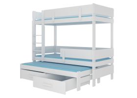 Patrová postel s matracemi ETAPO - Bílá - 90x200cm ADRK