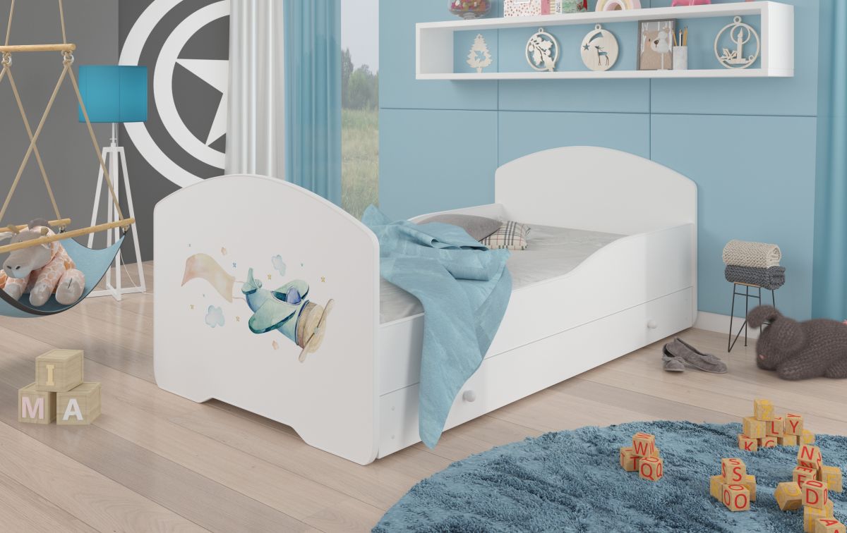 Jednolůžková postel Pepe v bílé barvě