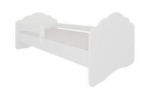Postel s matrací a zábranou CASIMO - Bílá - 70x140cm ADRK