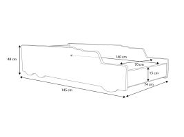 Postel s matrací HASIČI - 70x140cm ADRK