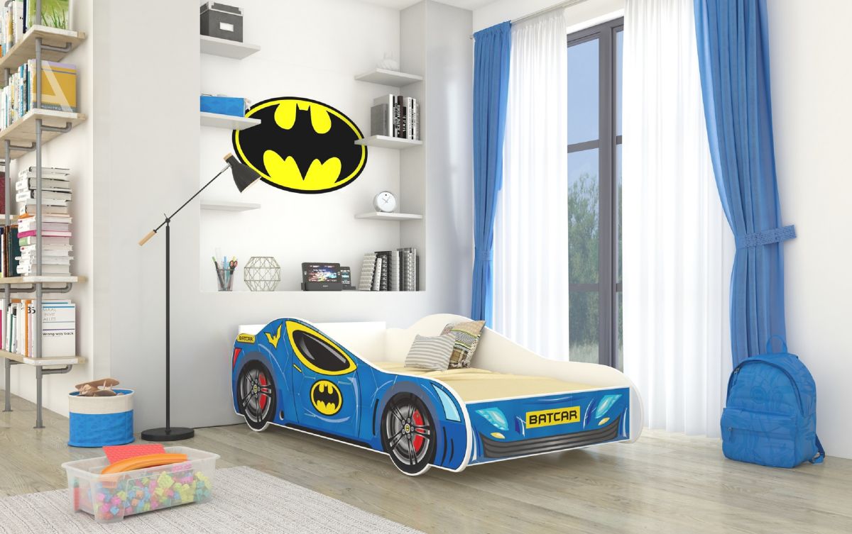 Jednolůžková postel Batcar pro malé fanoušky aut