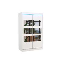 Posuvná skříň se zrcadlem a LED osvětlením KOLORADO - Bílá - šířka 120cm ADRK