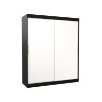 Posuvná skříň LINCOLN - Černá / Bílá - šířka 180cm ADRK