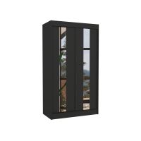 Posuvná skříň se zrcadlem BALTON - Černá - šířka 120cm ADRK