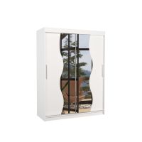 Posuvná skříň se zrcadlem RENZO - Bílá - šířka 150cm ADRK