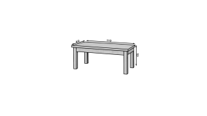 Konferenční stolek JANEZ - Dub Artisan - šířka 160cm ADRK
