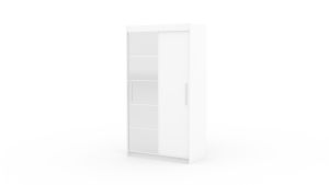 Posuvná skříň se zrcadlem ESTI - Bílá - šířka 120cm ADRK