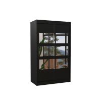 Posuvná skříň se zrcadlem KOLORADO - Černá - šířka 120cm ADRK