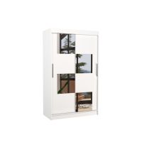 Posuvná skříň se zrcadlem LUGANO - Bílá - šířka 120cm ADRK