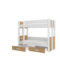 Patrová postel ARTA - Bílá / Artisan - 80x180cm ADRK
