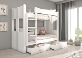 Patrová postel ARTA - Bílá - 80x180cm